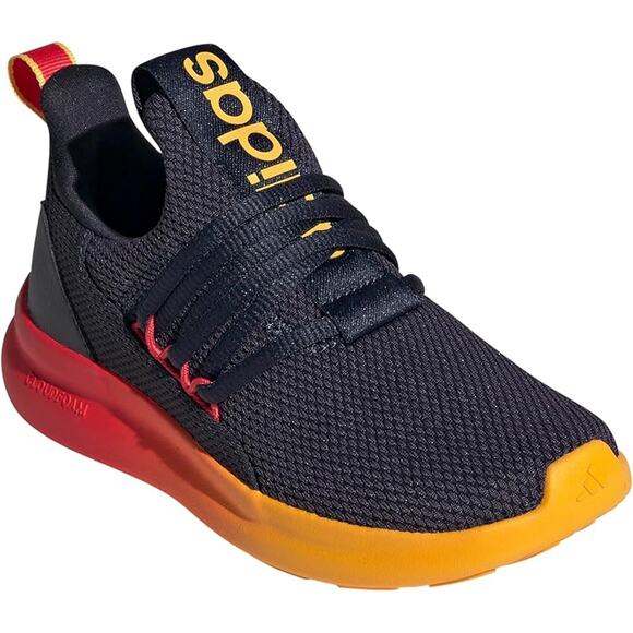 NWT adidas UnisexChild Lite Racer Adapt Sneaker,Ink/Crew Yellow/Pure Ruby-SZ 2 - Picture 1 of 5